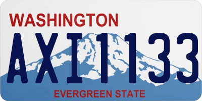 WA license plate AXI1133