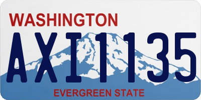 WA license plate AXI1135