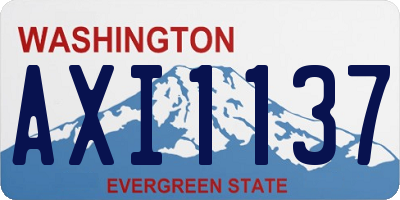 WA license plate AXI1137