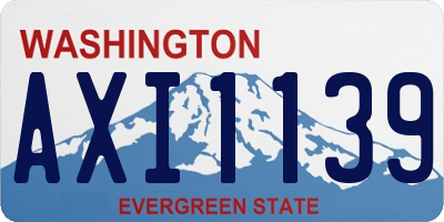 WA license plate AXI1139