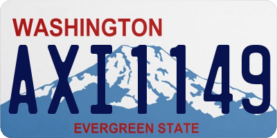WA license plate AXI1149