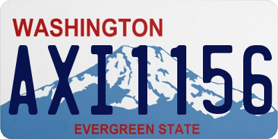 WA license plate AXI1156
