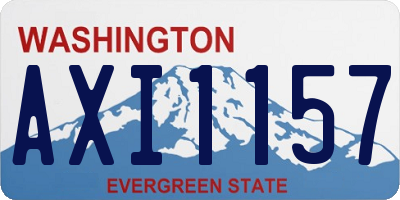 WA license plate AXI1157