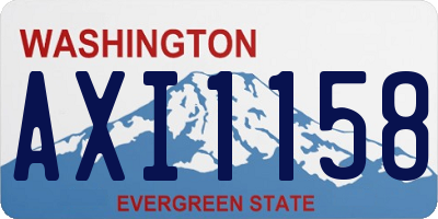 WA license plate AXI1158