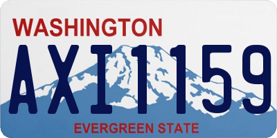 WA license plate AXI1159