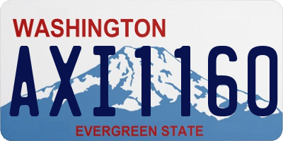 WA license plate AXI1160