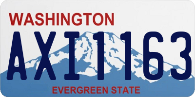 WA license plate AXI1163