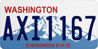 WA license plate AXI1167