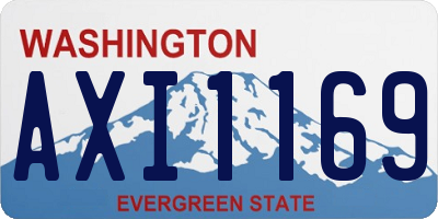 WA license plate AXI1169
