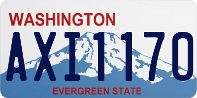 WA license plate AXI1170