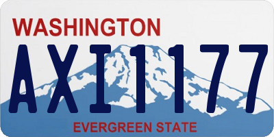WA license plate AXI1177
