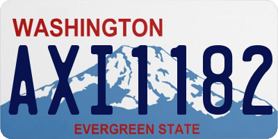 WA license plate AXI1182
