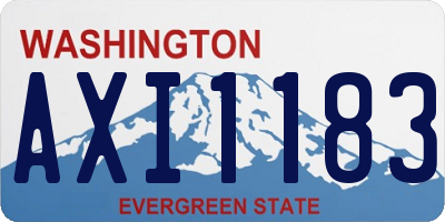 WA license plate AXI1183
