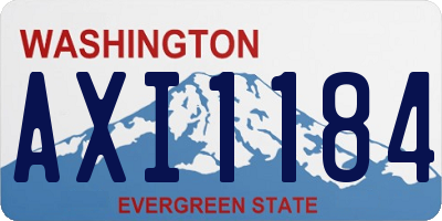 WA license plate AXI1184