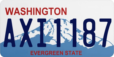 WA license plate AXI1187