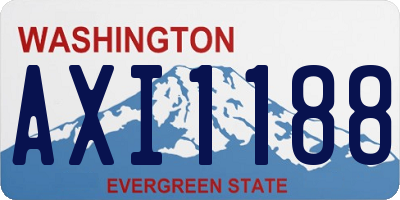 WA license plate AXI1188