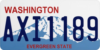 WA license plate AXI1189