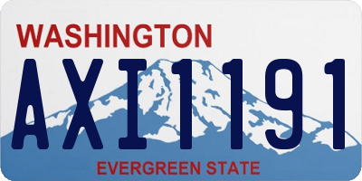 WA license plate AXI1191