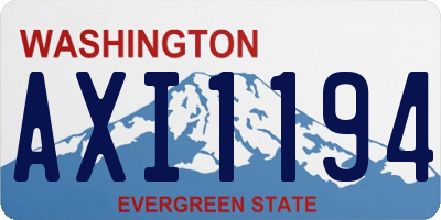 WA license plate AXI1194