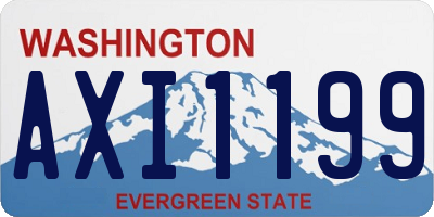 WA license plate AXI1199