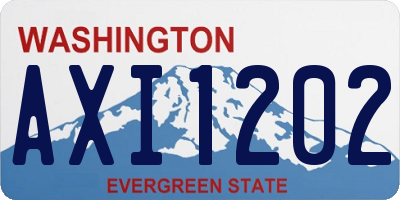 WA license plate AXI1202