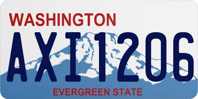 WA license plate AXI1206