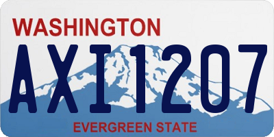 WA license plate AXI1207