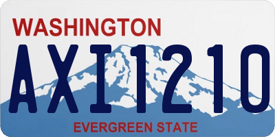 WA license plate AXI1210