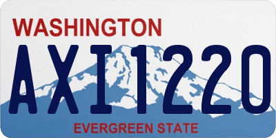 WA license plate AXI1220