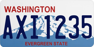WA license plate AXI1235