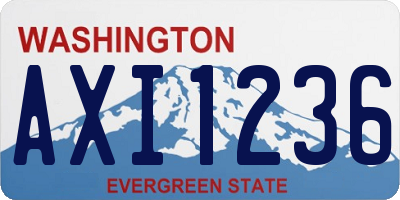 WA license plate AXI1236