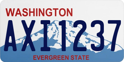 WA license plate AXI1237
