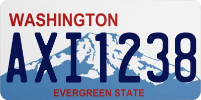 WA license plate AXI1238