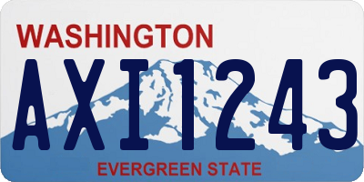 WA license plate AXI1243