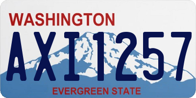 WA license plate AXI1257