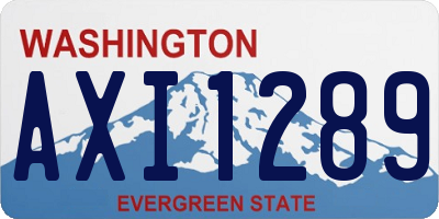 WA license plate AXI1289
