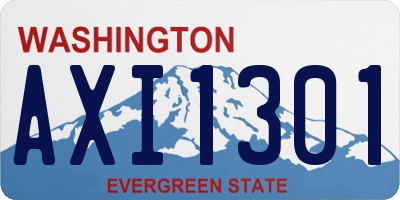 WA license plate AXI1301