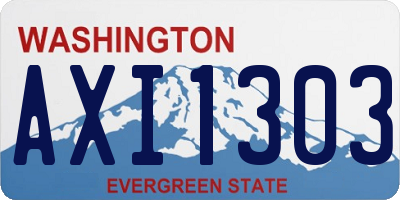WA license plate AXI1303