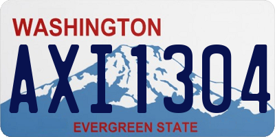 WA license plate AXI1304