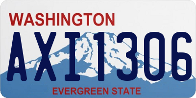 WA license plate AXI1306