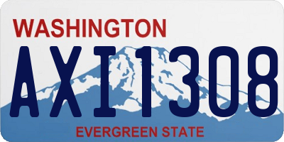 WA license plate AXI1308