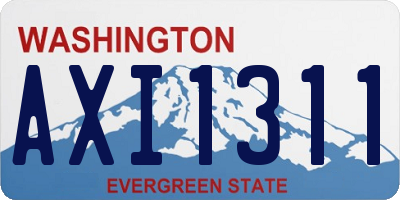 WA license plate AXI1311