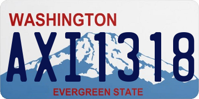 WA license plate AXI1318
