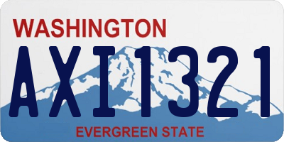 WA license plate AXI1321