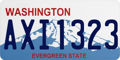 WA license plate AXI1323