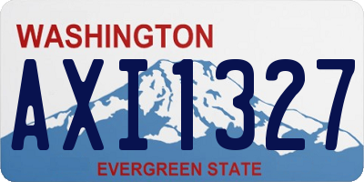 WA license plate AXI1327