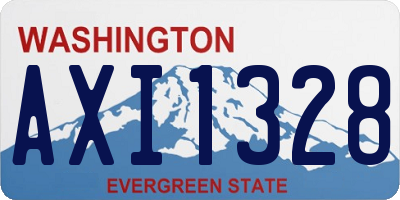 WA license plate AXI1328