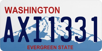 WA license plate AXI1331
