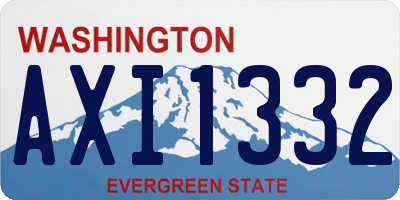WA license plate AXI1332