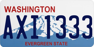 WA license plate AXI1333